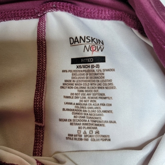 Danskin Now Cranberry Tie-dye Capri Leggings Women's Size XS - Picture 5 of 11